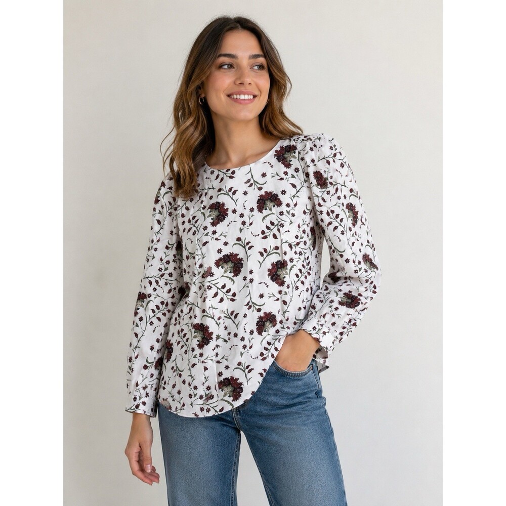 Charlotte Brody New York Floral Cotton Blouse
